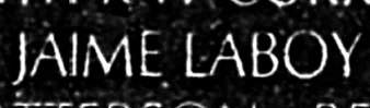 Laboy's name inscribed on the Wall